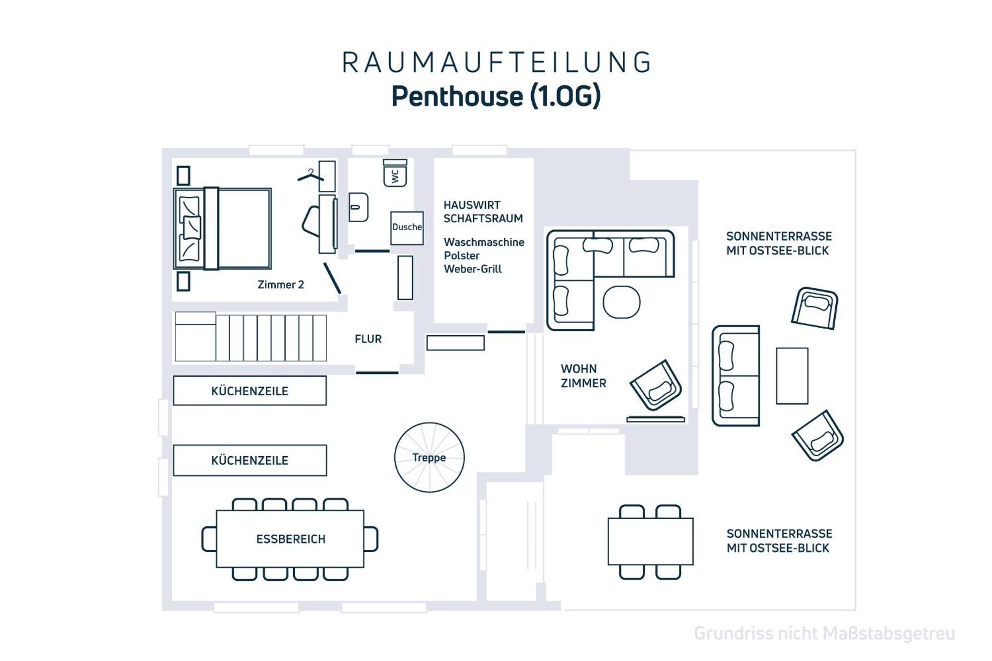Grosse Penthouse Ferienwohnung Mit Meerblick, Sonnenterrasse & Luxusbad Von "Momentic" Sierksdorf Ngoại thất bức ảnh